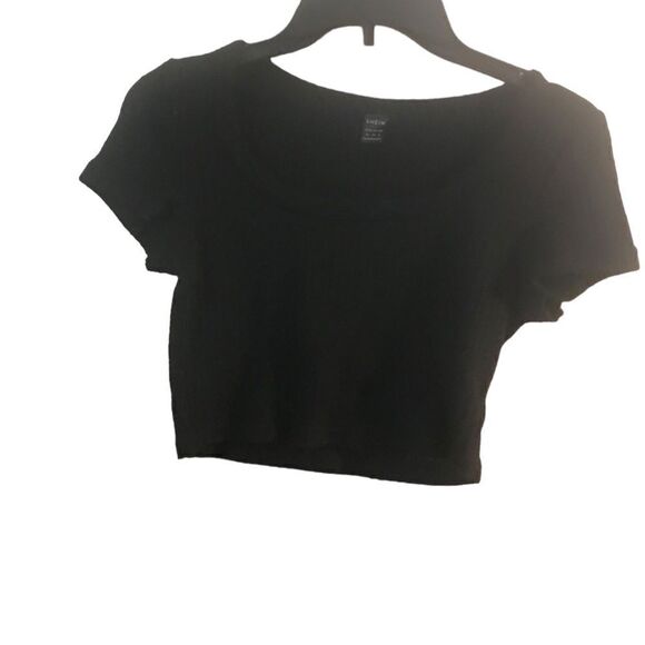 Shein size medium black crop top shorts sleeves - Picture 8 of 8